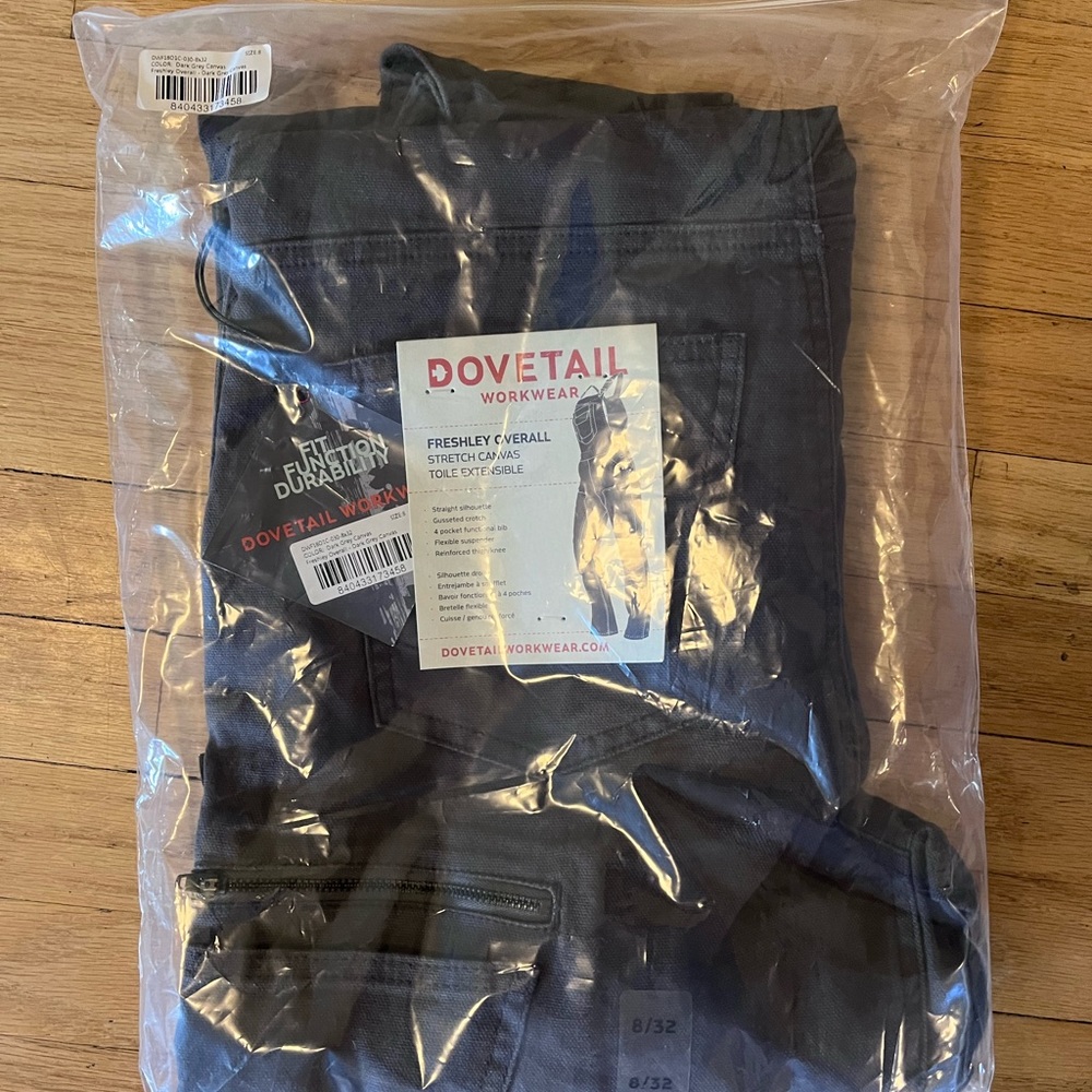 Dovetail Workwear Overalls size 8-NWT